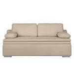 Boxspring-Schlafsofa Goodlow Webstoff Polia: Cappuccino - Mit Schlaffunktion