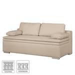 Canapé convertible boxspring Goodlow Tissu structuré - Tissu Polia: Cappuccino - Avec fonction couchage