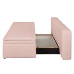 Boxspring-Schlafsofa Goodlow Webstoff Polia: Mauve - Mit Schlaffunktion