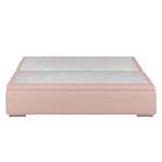 Canapé convertible boxspring Goodlow Tissu structuré - Tissu Polia: Mauve - Avec fonction couchage