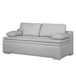 Divano letto boxspring Goodlow Velluto - Tessuto Polia: platino - Funzione letto