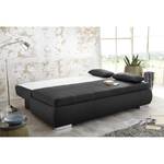 Boxspring-Schlafsofa Madang Webstoff Anthrazit