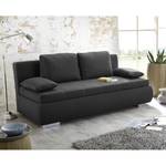 Boxspring-Schlafsofa Madang Webstoff Anthrazit