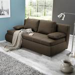 Boxspring-Schlafsofa Madang Webstoff Braun