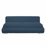 Boxspring-Schlafsofa Manton Webstoff Blau