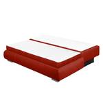 Boxspring-Schlafsofa Manton Webstoff Rot