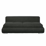 Boxspring-Schlafsofa Manton Webstoff Schwarz