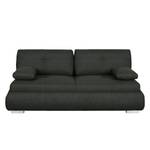 Boxspring-Schlafsofa Manton Webstoff Schwarz