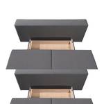 Canapé convertible Boxspring Maren Tissu anthracite / beige