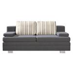 Boxspring Schlafsofa Maren Webstoff Anthrazit/Beige