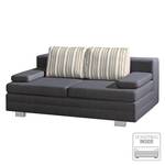 Boxspring Schlafsofa Maren Webstoff Anthrazit/Beige