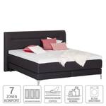 Boxspring Almade geweven stof - Antraciet - 180 x 200cm