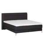 Boxspring Almade geweven stof - Antraciet - 140 x 200cm