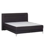 Boxspring Almade geweven stof - Antraciet - 140 x 200cm