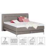 Boxspring Almade geweven stof - Grijs - 180 x 200cm