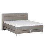 Boxspring Almade geweven stof - Grijs - 140 x 200cm