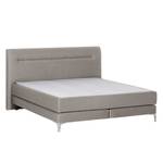 Boxspring Almade geweven stof - Grijs - 140 x 200cm