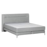 Boxspring Almade geweven stof - Lichtgrijs - 140 x 200cm