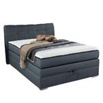 Letto boxspring Amelie (con contenitori) Tessuto - Ardesia