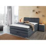 Letto boxspring Amelie (con contenitori) Tessuto - Ardesia