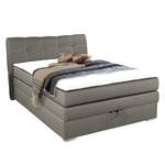 Boxspring Amelie (incl. opbergruimte) geweven stof - Steengrijs