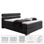 Boxspringbett Anello Kunstleder Schwarz - 140 x 200cm - H3