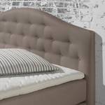 Boxspringbett Ansmark Strukturstoff - Taupe - 160 x 200cm - Kaltschaummatratze - H3