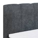 Boxspringbett Arville Microvelours - inkl. Topper - Anthrazit