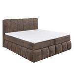 Boxspringbett Arville Microvelours - inkl. Topper - Braun