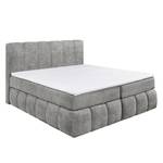 Lit boxspring Arville Microvelours - Gris clair