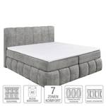 Lit boxspring Arville Microvelours - Gris clair