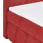 Boxspringbett Arville Microvelours - inkl. Topper - Rot