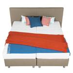 Boxspringbett Atlanta (Echtleder) Ohne Topper - Schlamm - 140 x 200cm - H3