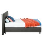 Boxspringbett Atlanta (Echtleder) Echtleder Ohne Topper - Braun - 200 x 200cm - H2