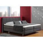 Boxspringbett Baila Webstoff - Anthrazit - 100 x 200cm - Bonellfederkernmatratze - H2