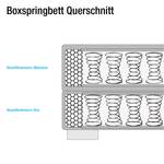 Boxspringbett Baila Webstoff - Anthrazit - 100 x 200cm - Bonellfederkernmatratze - H2