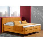 Boxspringbett Baila Webstoff - Gelb - 100 x 200cm - Bonellfederkernmatratze - H2