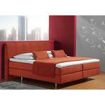 Boxspringbett Baila Webstoff - Terracotta - 100 x 200cm - Bonellfederkernmatratze - H2