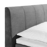 Boxspringbett Baila Webstoff - Anthrazit - 100 x 200cm - Tonnentaschenfederkernmatratze - H2