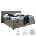 Lit boxspring Belaja Surematelas inclus - Tissu - Marron clair