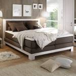 Boxspring Berapi geweven stof - bruin