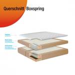 Lit Boxspring Bjane Avec surmatelas - Tissu structuré - Beige - 140 x 200cm