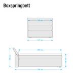 Boxspringbett Borghi Webstoff - Braun / Beige