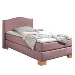 Lit boxspring Bottna Tissu structuré - Rose vieilli - 100 x 200cm - Matelas à ressorts Bonnell - D2 souple