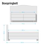 Boxspringbett Bottna Strukturstoff - Anthrazit - 160 x 200cm - Kaltschaummatratze - H3