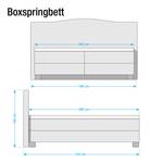 Boxspringbett Bottna Strukturstoff - Beige - 180 x 200cm - Kaltschaummatratze - H3