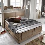 Lit boxspring Brilliant Night Avec moteur électrique - Beige chiné - 160 x 200cm - D2 souple