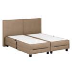 Lit boxspring Brilliant Night Avec moteur électrique - Beige chiné - 160 x 200cm - D2 souple