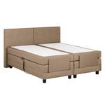 Lit boxspring Brilliant Night Avec moteur électrique - Beige chiné - 160 x 200cm - D2 souple