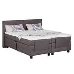 Lit boxspring Brilliant Night Avec moteur électrique - Marron chiné - 180 x 200cm - D3 medium